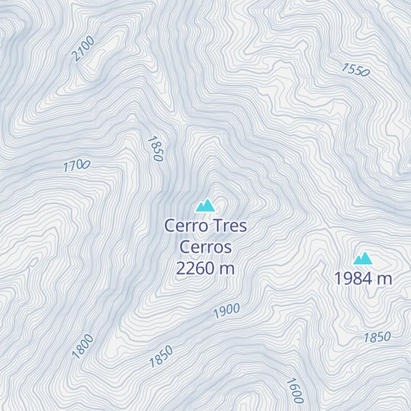 Map of Cerro Tres Cerros