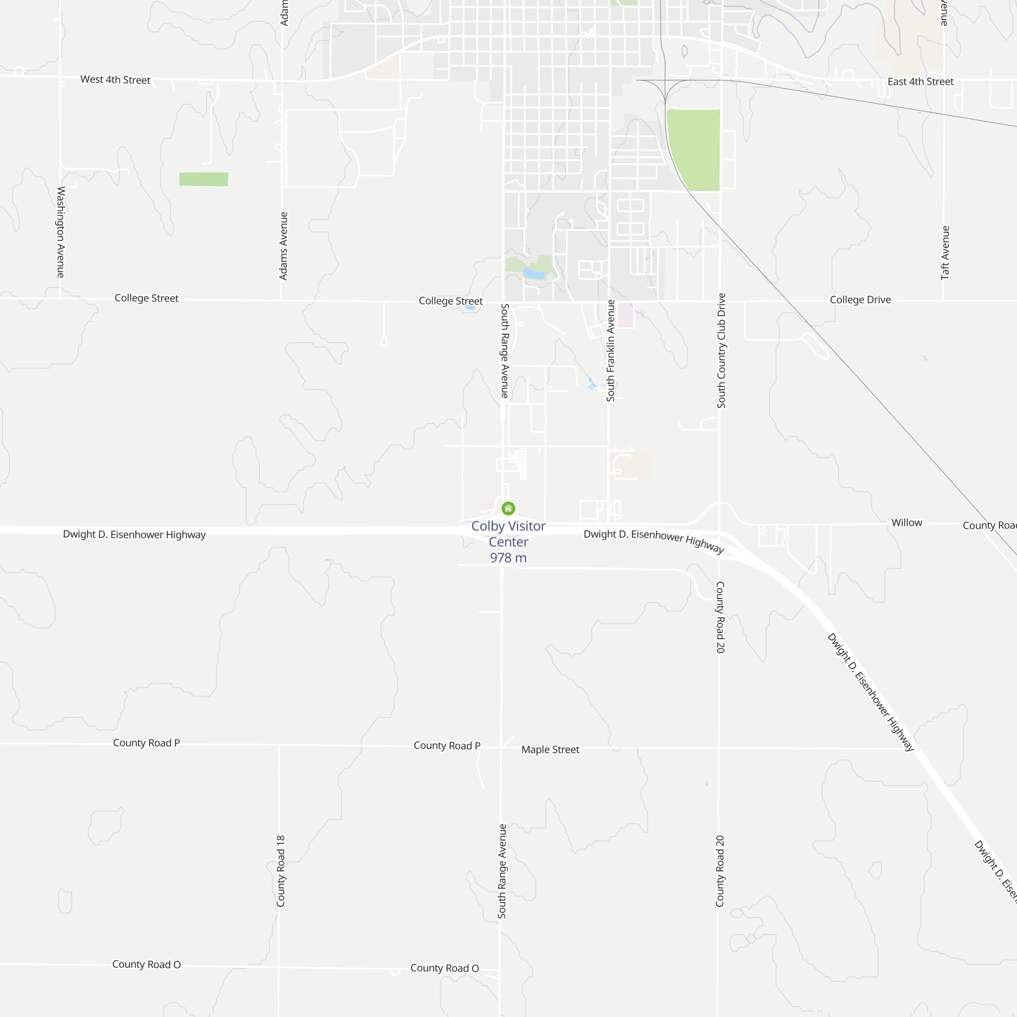 Colby Visitor Center map