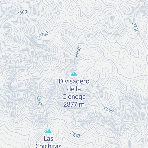Map of Divisadero de la Ciénega