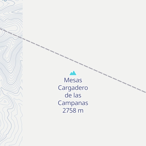 Map of Mesas Cargadero de las Campanas