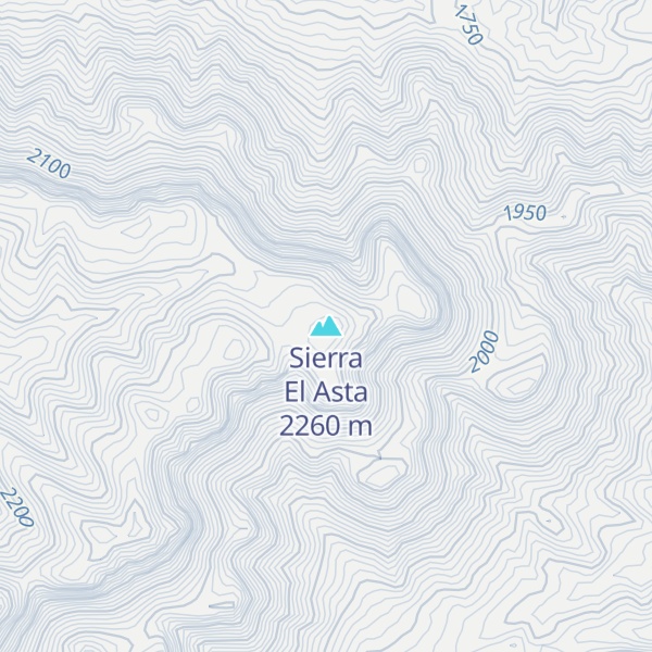Map of Sierra El Asta