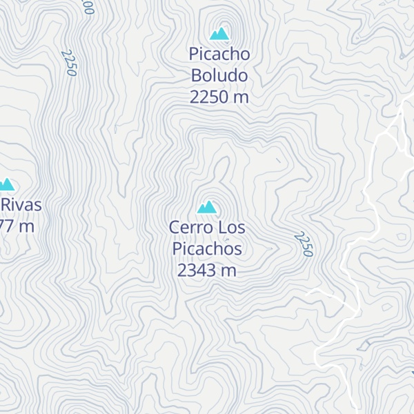 Map of Cerro Los Picachos