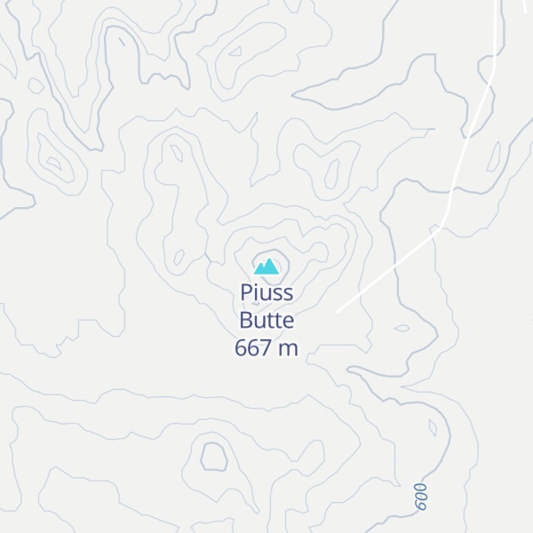 Map of Piuss Butte