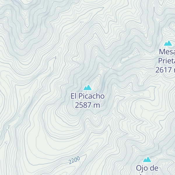 Map of El Picacho