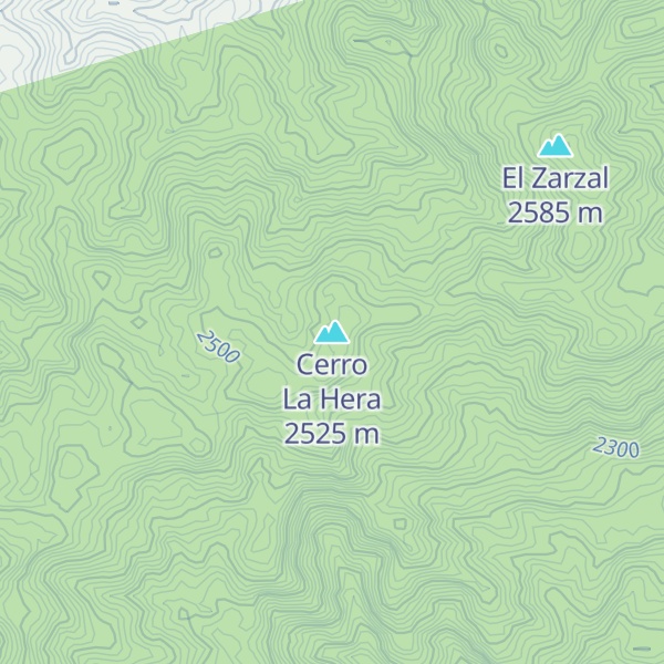 Map of Cerro La Hera