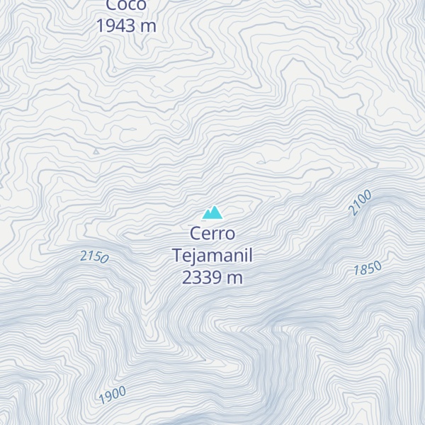 Map of Cerro Tejamanil