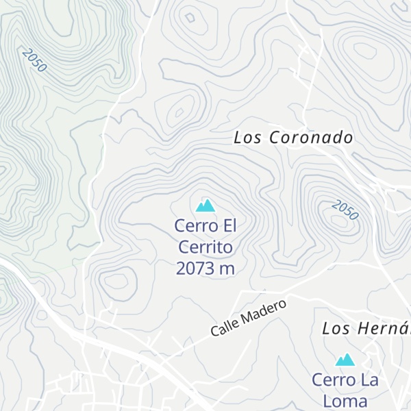 Map of Cerro El Cerrito