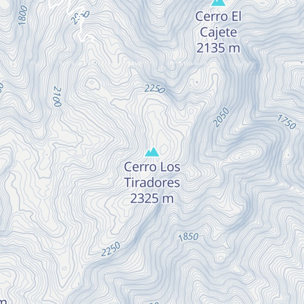 Map of Cerro Los Tiradores