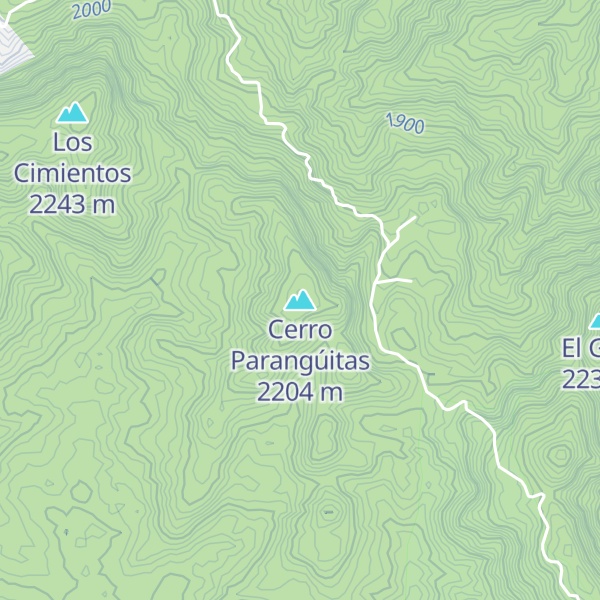 Map of Cerro Parangúitas