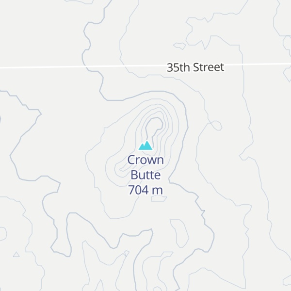 Map of Crown Butte