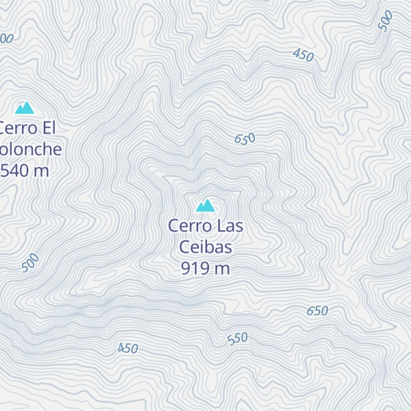 Map of Cerro Las Ceibas