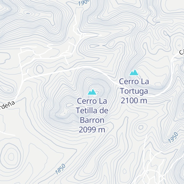 Map of Cerro La Tetilla de Barron