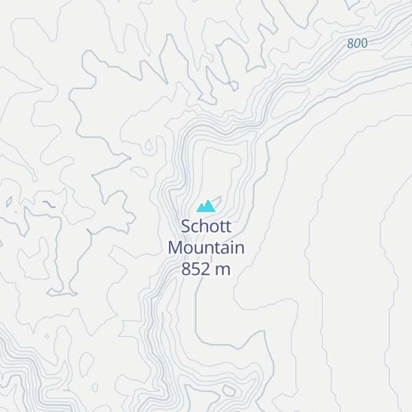 Map of Schott Mountain