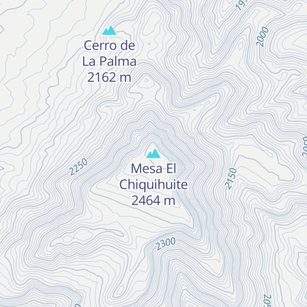 Map of Mesa El Chiquihuite