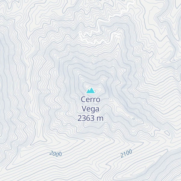 Map of Cerro Vega