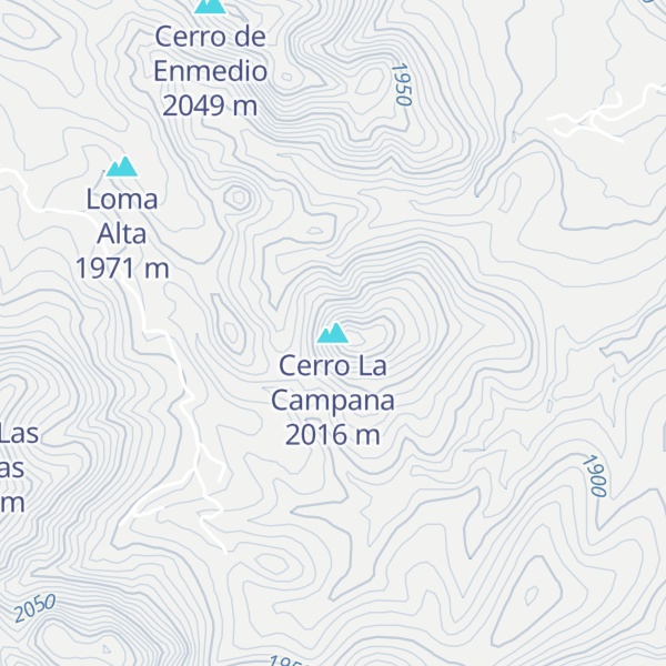 Map of Cerro La Campana