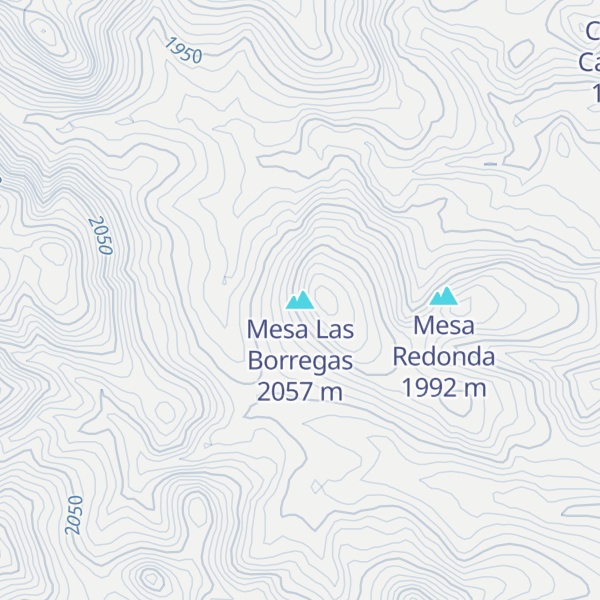Map of Mesa Las Borregas