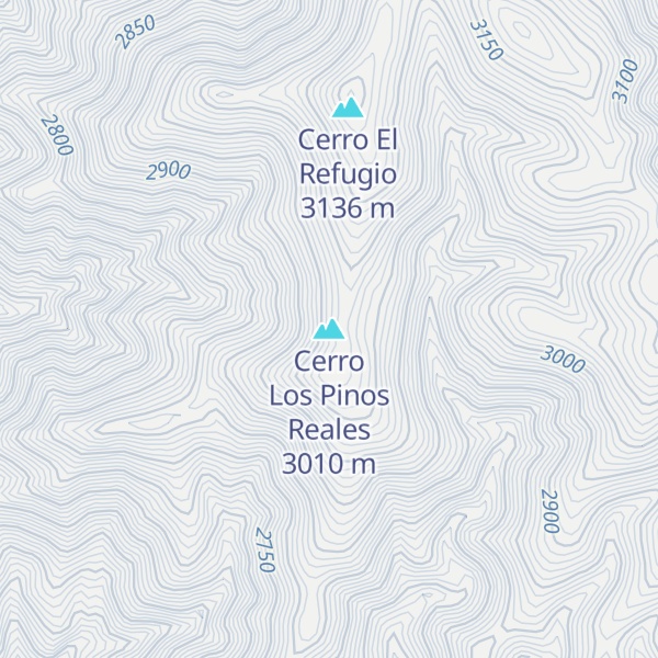 Map of Cerro Los Pinos Reales