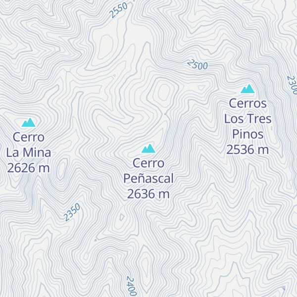 Map of Cerro Peñascal