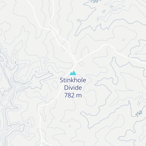 Map of Stinkhole Divide
