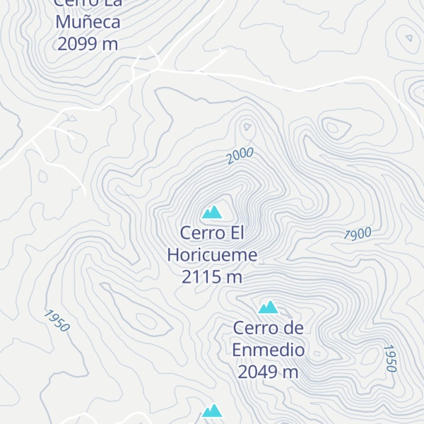 Map of Cerro El Horicueme