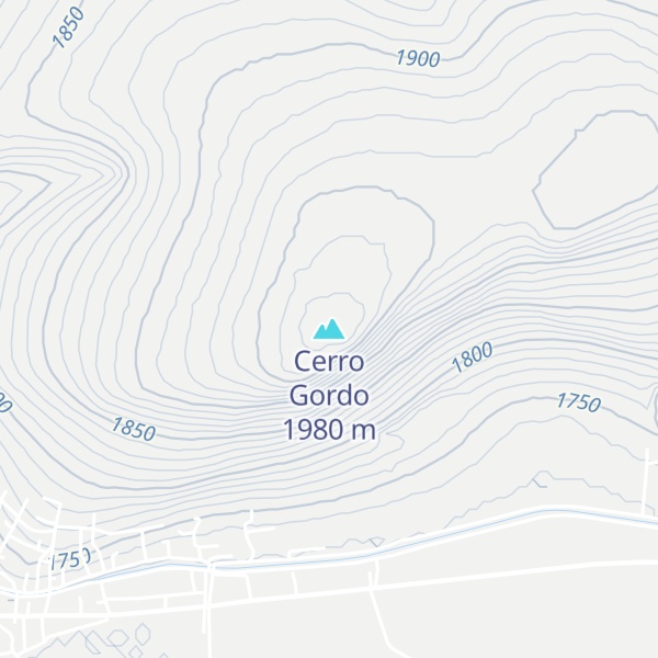 Map of Cerro Gordo