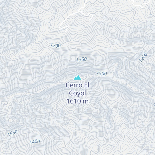 Map of Cerro El Coyol