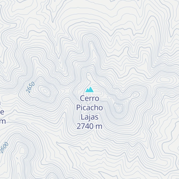 Map of Cerro Picacho Lajas