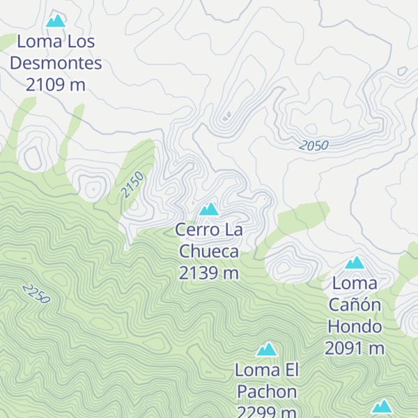 Map of Cerro La Chueca