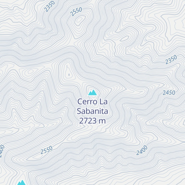 Map of Cerro La Sabanita