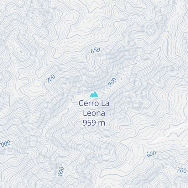 Map of Cerro La Leona