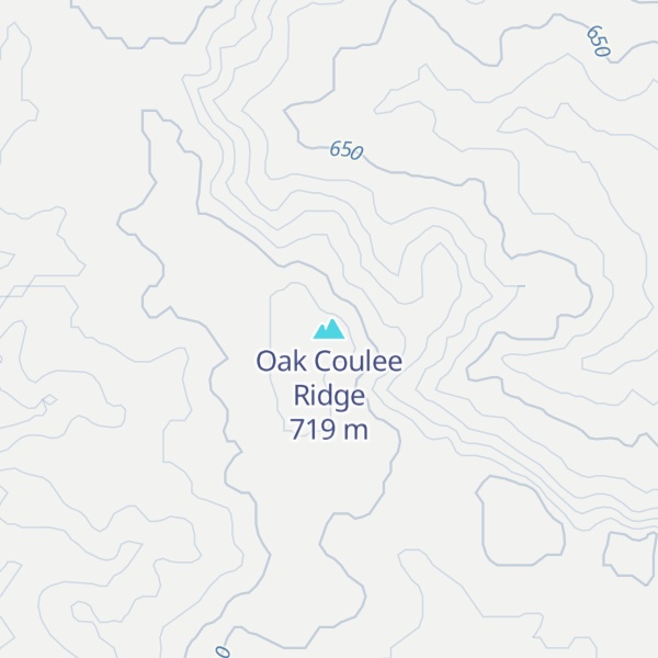 Map of Oak Coulee Ridge