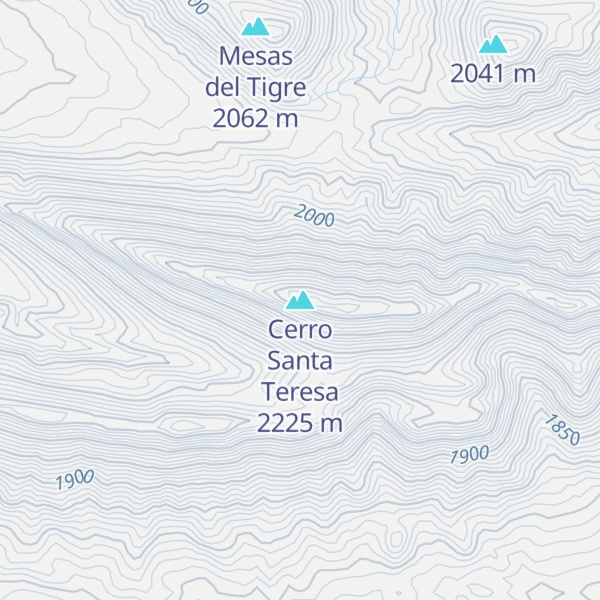 Map of Cerro Santa Teresa