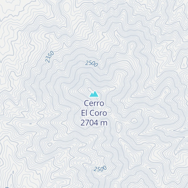 Map of Cerro El Coro