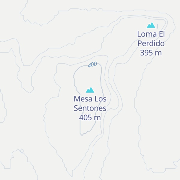 Map of Mesa Los Sentones
