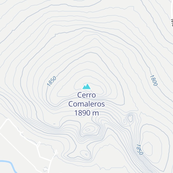 Map of Cerro Comaleros