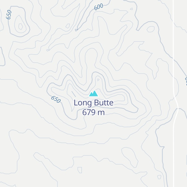 Map of Long Butte