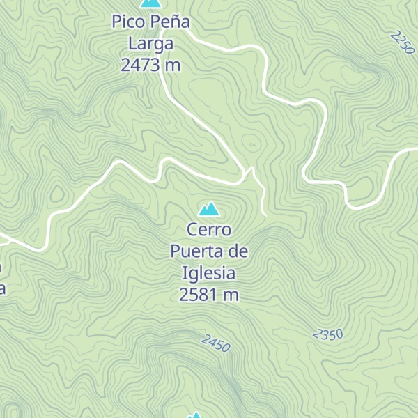 Map of Cerro Puerta de Iglesia