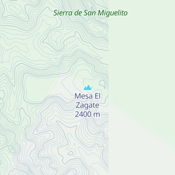 Map of Mesa El Zagate