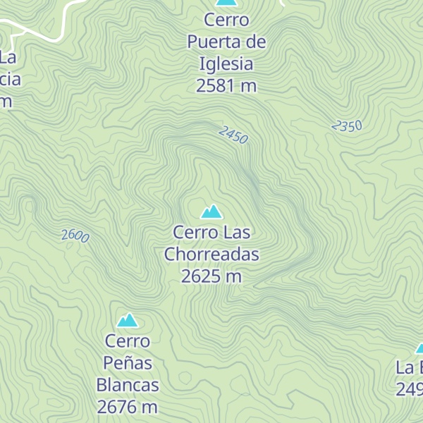 Map of Cerro Las Chorreadas
