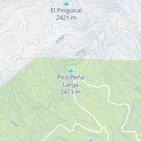 Map of Pico Peña Larga