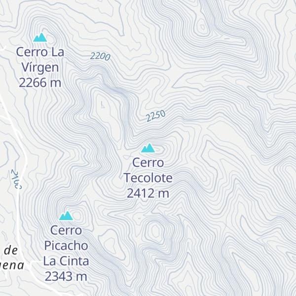 Map of Cerro Tecolote