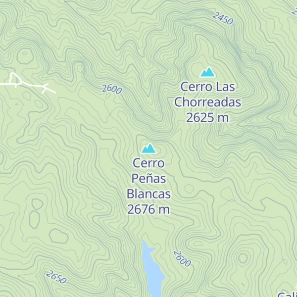 Map of Cerro Peñas Blancas