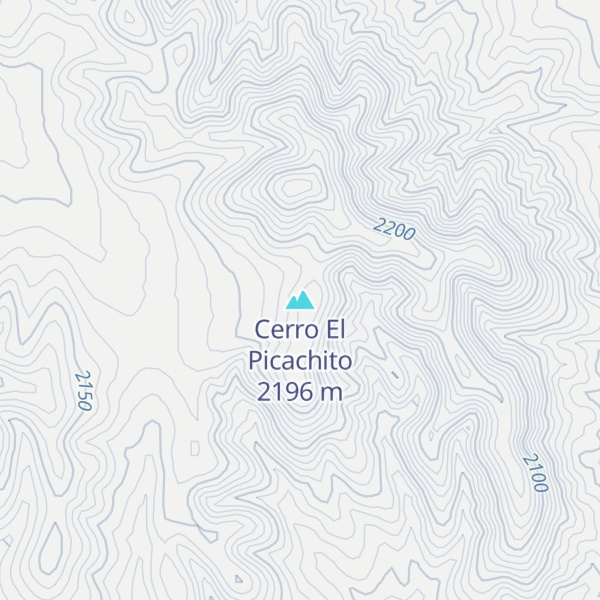 Map of Cerro El Picachito