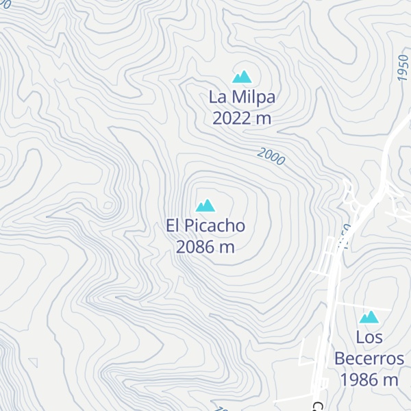 Map of El Picacho