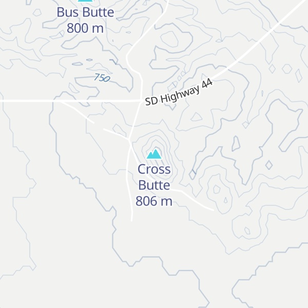Map of Cross Butte