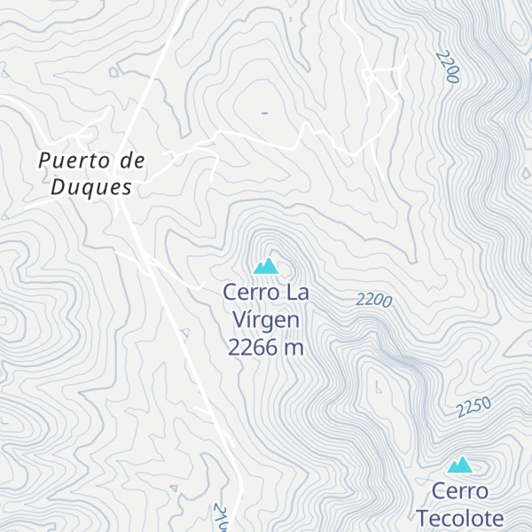 Map of Cerro La Vírgen