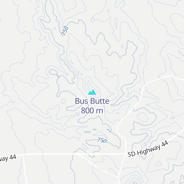 Map of Bus Butte