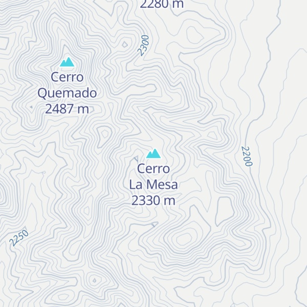 Map of Cerro La Mesa