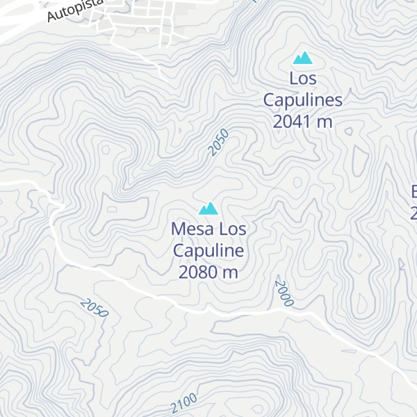Map of Mesa Los Capuline